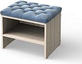 Банкетка Лион Флер 600 (velutto 46 серо-синий/шимо светлый)