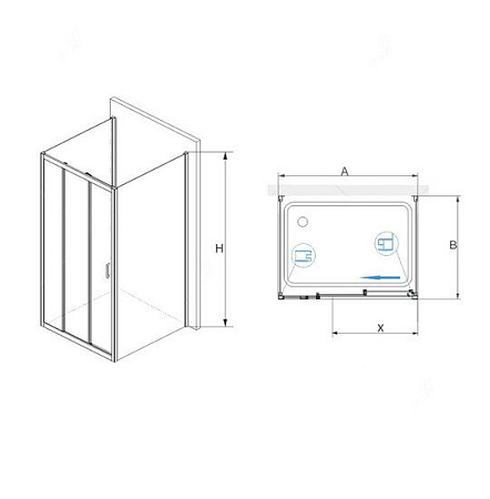 Душевой уголок RGW PA-73 060873120-011 120x100 (хром/прозрачное стекло)