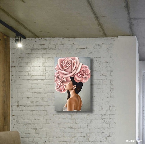 Картина Stamion Шляпка из роз (40x60см)