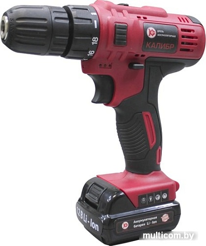 Дрель-шуруповерт Калибр ДА-12 (с 2-мя АКБ, кейс)