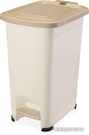 Мусорное ведро Эльфпласт Slim EP557 (10 л, слоновая кость/бежевый)