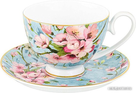 Сервиз Elan Gallery Яблоневый цвет на голубом 420441