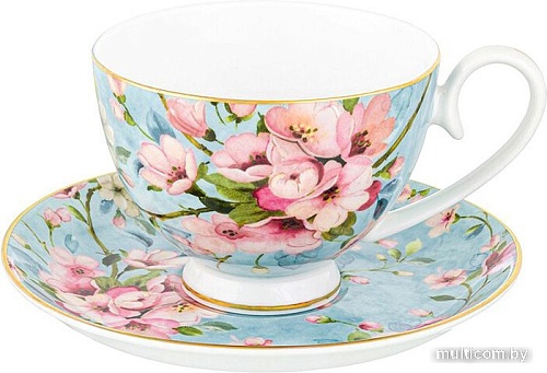 Сервиз Elan Gallery Яблоневый цвет на голубом 420441