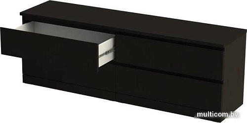 Комод Mio Tesoro Варма 4Д (шпон ясень, черный)