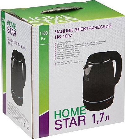 Электрический чайник HomeStar HS-1007 (черный)