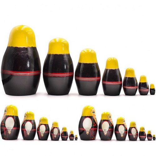 Развивающая игра Брестская Матрешка Девушка в норвежском традиционном костюме (набор 7 шт)