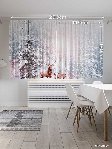 JoyArty Олени в снегу p_78647 (145x180)