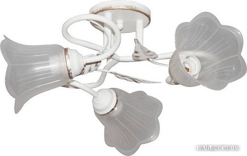 Припотолочная люстра Элетех Бонни 131 НПБ 01-3х60-205 Е27 1005404778 (белый/золото)