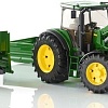 Bruder John Deere 7930 with frontloader and trailer 03055