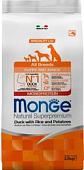 Сухой корм для собак Monge Speciality Line Monoprotein Puppy с уткой, рисом и картофелем (2.5 кг)