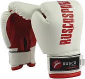 Тренировочные перчатки Rusco Sport 4 oz (белый/красный)