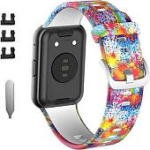 Ремешок Rumi силиконовый для Huawei Watch FIT, Watch FIT Elegant (цветные брызги)
