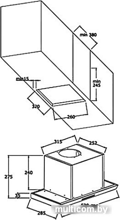 Кухонная вытяжка KUPPERSBERG Inlinea 52 B