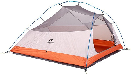 Треккинговая палатка Naturehike Cloud UP Ultralight 3 NH18T030-T New (210T, оранжевый)