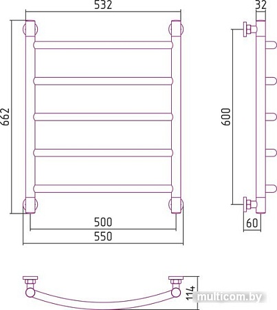 Полотенцесушитель Сунержа Галант+ 600x500 31-0200-6050