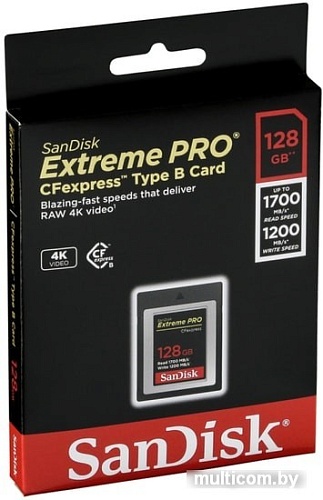 Карта памяти SanDisk Extreme Pro CFexpress Type B SDCFE-128G-GN4NN 128GB