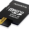 Карта памяти A-Data microSDXC UHS-II 64GB + адаптер [AUSDX64GUII3CL10-CA1]