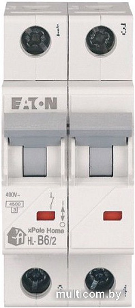 Выключатель автоматический Eaton HL-B62 2P 6A B 4.5кA 2M 194758