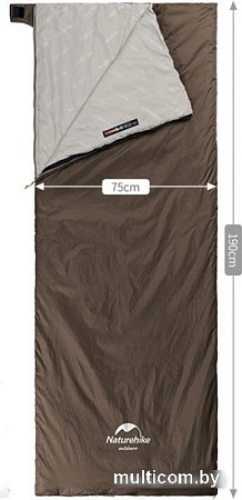 Спальный мешок Naturehike LW180 NH21MSD09 (серый/коричневый)