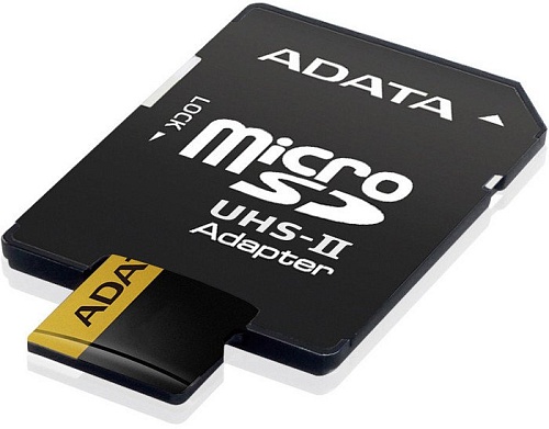 Карта памяти A-Data microSDXC UHS-II 64GB + адаптер [AUSDX64GUII3CL10-CA1]