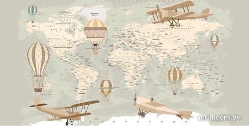 Фотообои Citydecor Карта мира на русском 500x254