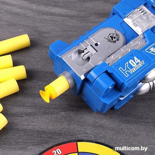 Трансформер Darvish Робот-бластер с мягкими пулями DV-T-2003 (синий)