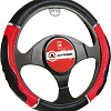 Оплетка на руль Autoprofi GL-1020 BK/RD (M) (черный/красный)