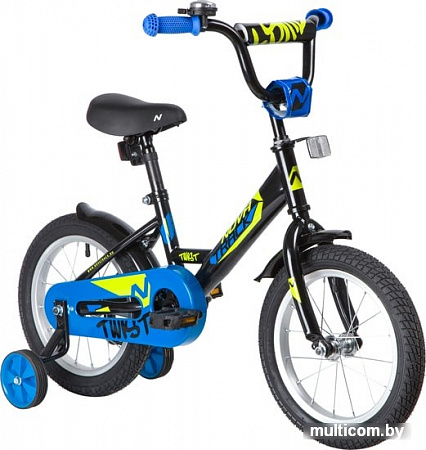 Детский велосипед Novatrack Twist New 14 141TWIST.BK20 (черный/синий)