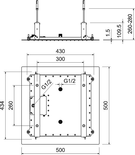 Верхний душ Aquatek AQ2082MB (черный матовый)