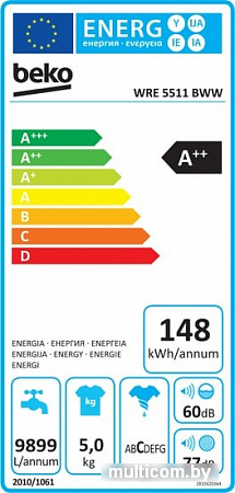 Стиральная машина BEKO WRE5511BWW