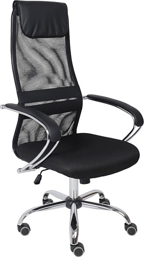 Офисное кресло AksHome First CH (ткань/сетка, черный)