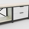 Тумба Hype Mebel Хельга 150x40 (черный-древесина белая)