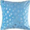 Декоративная подушка Домашняя Мода Новогодний принт (35х35, голубой)