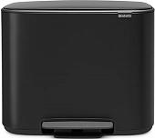 Brabantia Bo Pedal Bin 3 x 11л (черный матовый)