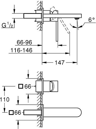 Смеситель Grohe Plus M-Size 29303003