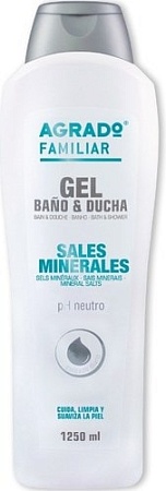 Agrado Гель для душа Bath & Shower Gel Mineral Salts 1250 мл