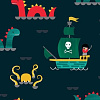 Вкладыш для прогулочного блока Cosatto Footmuff (sea monsters)