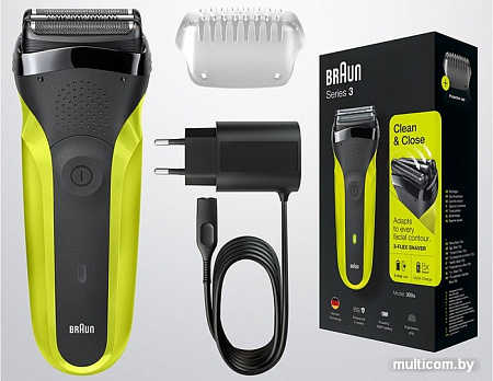 Электробритва Braun Series 3 300s (зеленый)