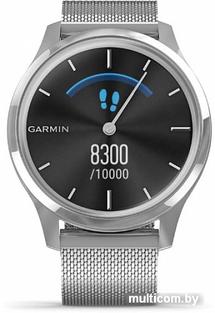 Гибридные умные часы Garmin Vivomove Luxe (серебристый)