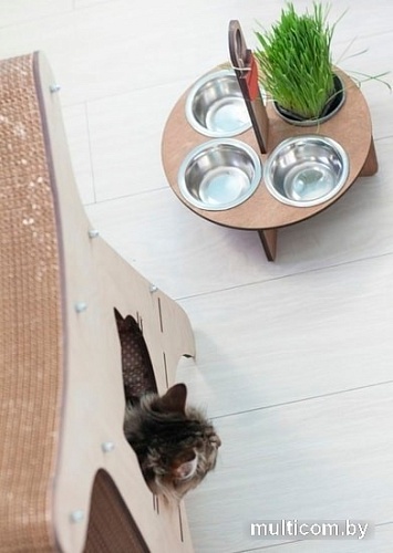 Миски на подставке Чешир Фуршет 4 миски (бежевый)