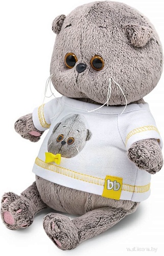 Классическая игрушка BUDI BASA Кот Басик Baby в футболке с автопортретом 10852062