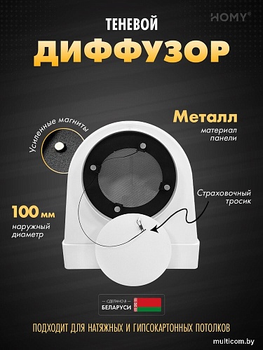 Вентиляционная решетка HOMY AO100W
