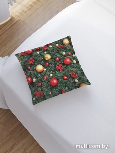 Чехол на подушку JoyArty Елка в шарах sl_380794