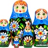 Развивающая игра Брестская Матрешка Девушка в сарафане с маргаритками (набор 5 шт)