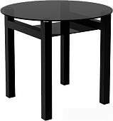 Обеденный стол Artglass Ringo Cleo 90 (графит/черный)