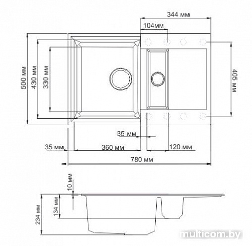 Кухонная мойка Omoikiri Sakaime 78-2-BL (4993114)