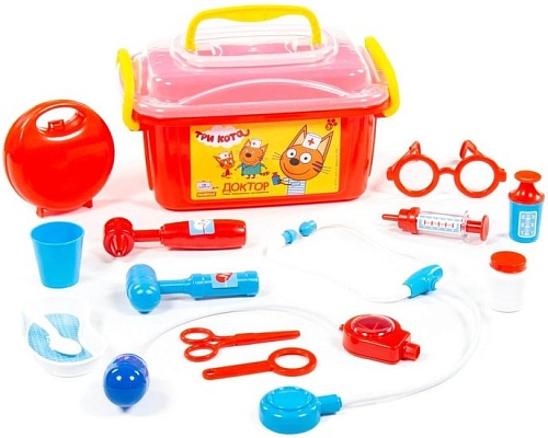 Игровой набор доктора терапевта Полесье Три Кота. Доктор 65353 (красный)