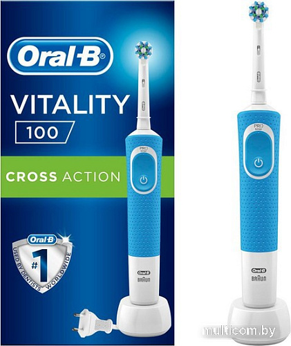 Электрическая зубная щетка Oral-B Vitality CrossAction D100.413.1 (голубой)