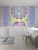 Комплект штор JoyArty Идущие украшенные слоны Oxford DeLux 1.45x1.8 м (2 шт)