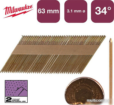 Гвозди для пистолета Milwaukee 4932492609 (2200 шт)